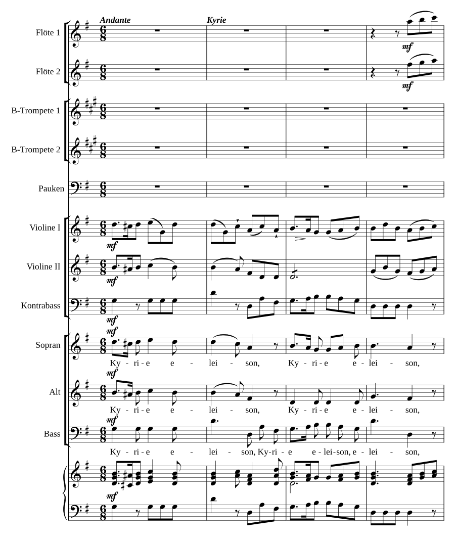 Kleine lateinische Messe, Opus 35