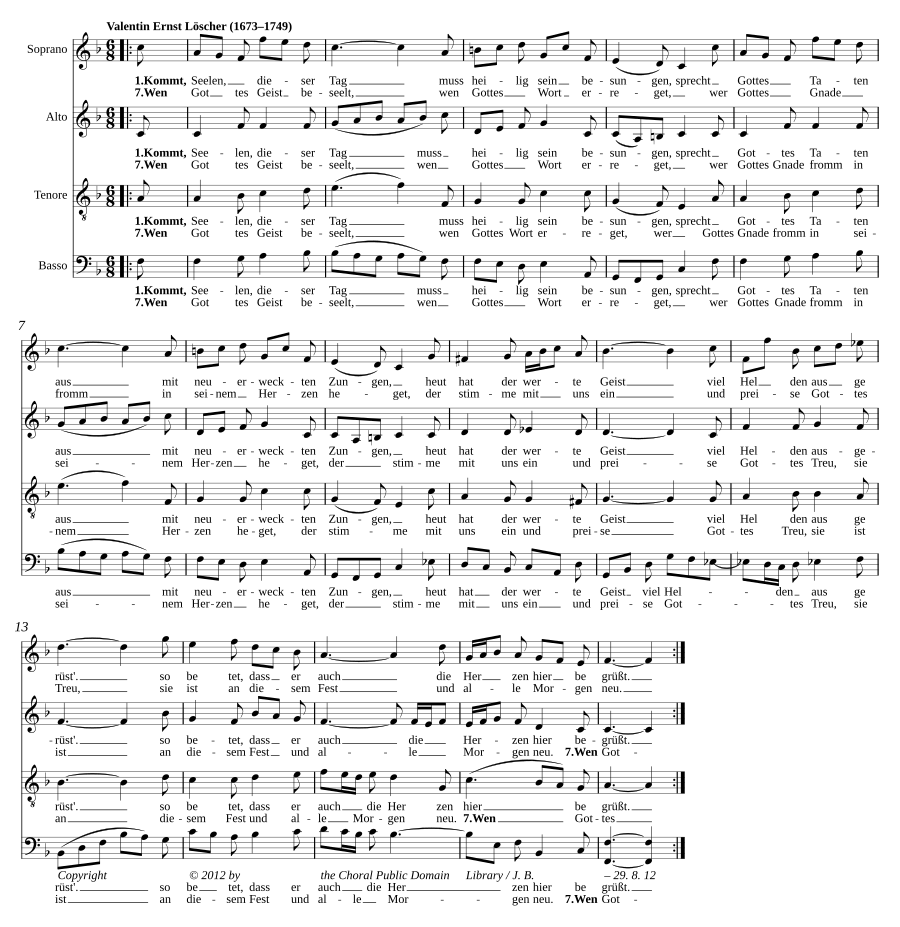 Kommt, Seelen, dieser Tag, BWV 479