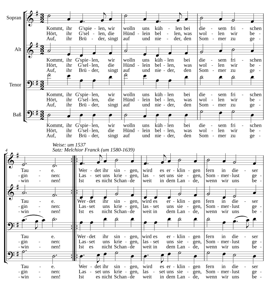 Kommt, ihr Gspielen