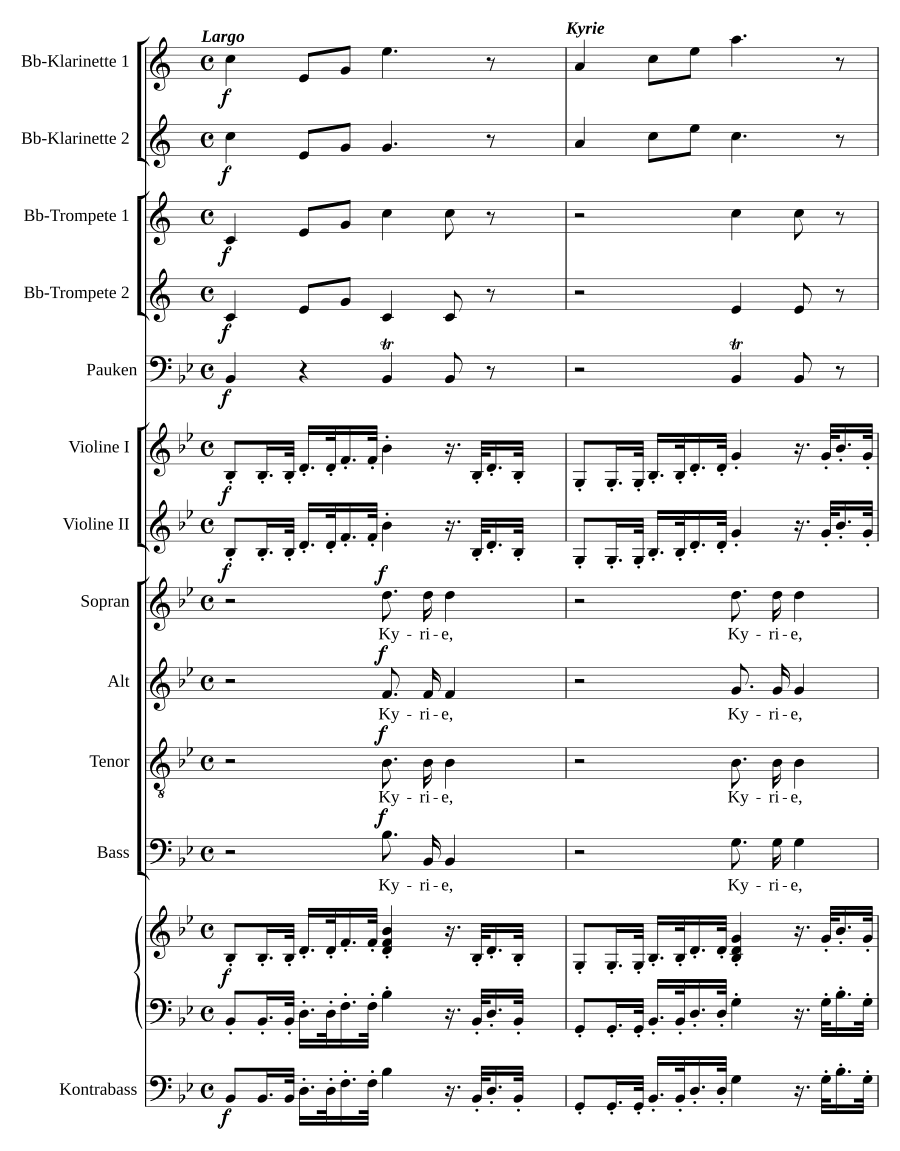Kurze Festmesse in Bb (orchestral version)