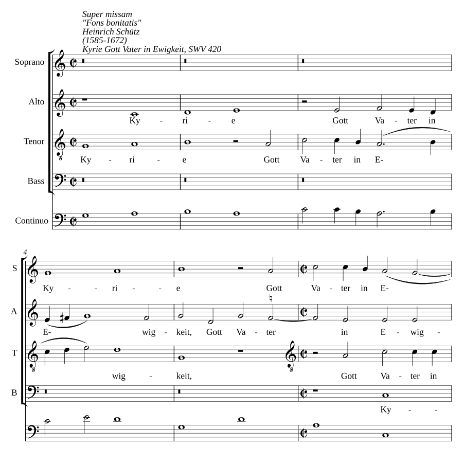 Kyrie Gott Vater in Ewigkeit, SWV 420
