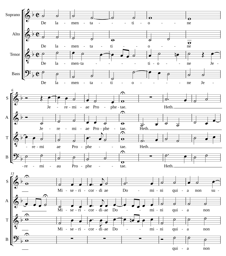 Lamentatio Jeremiae - Sabbato Sancto - Heth