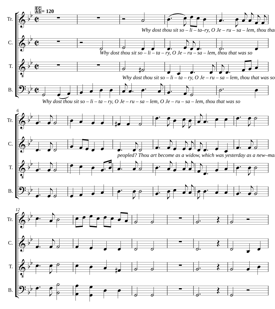 Lamentation for Jerusalem