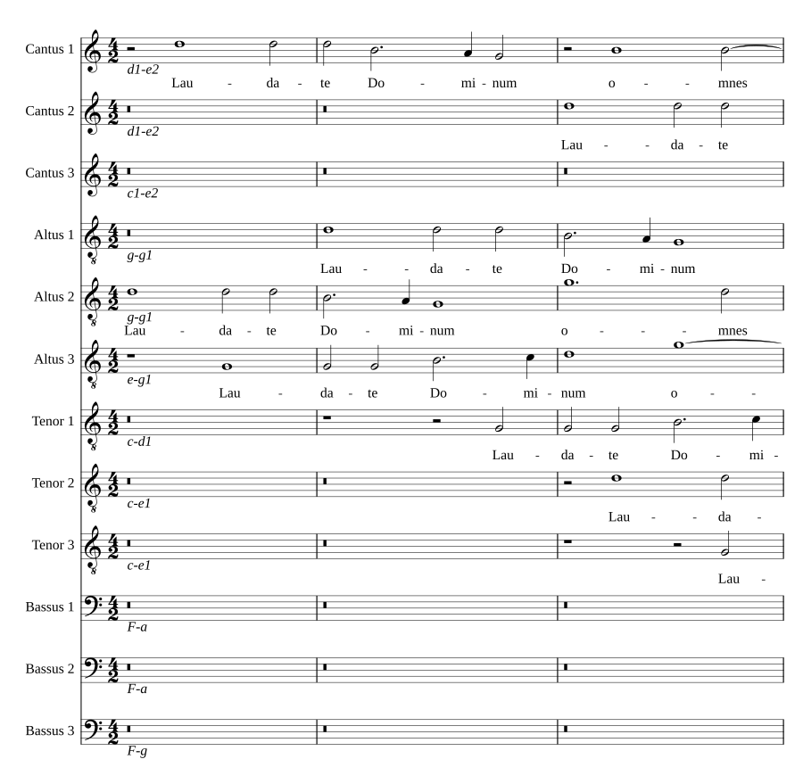 Laudate Dominum omnes gentes a 12