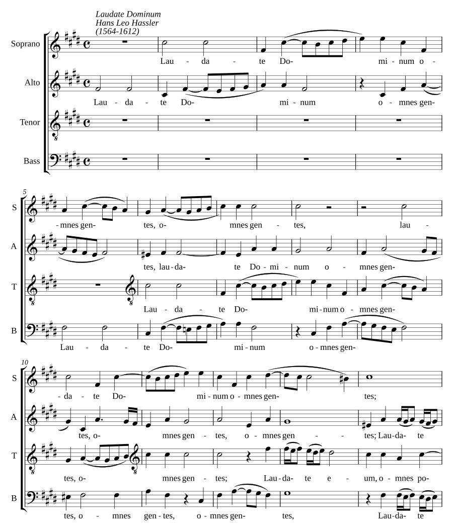 Laudate Dominum omnes gentes a 4