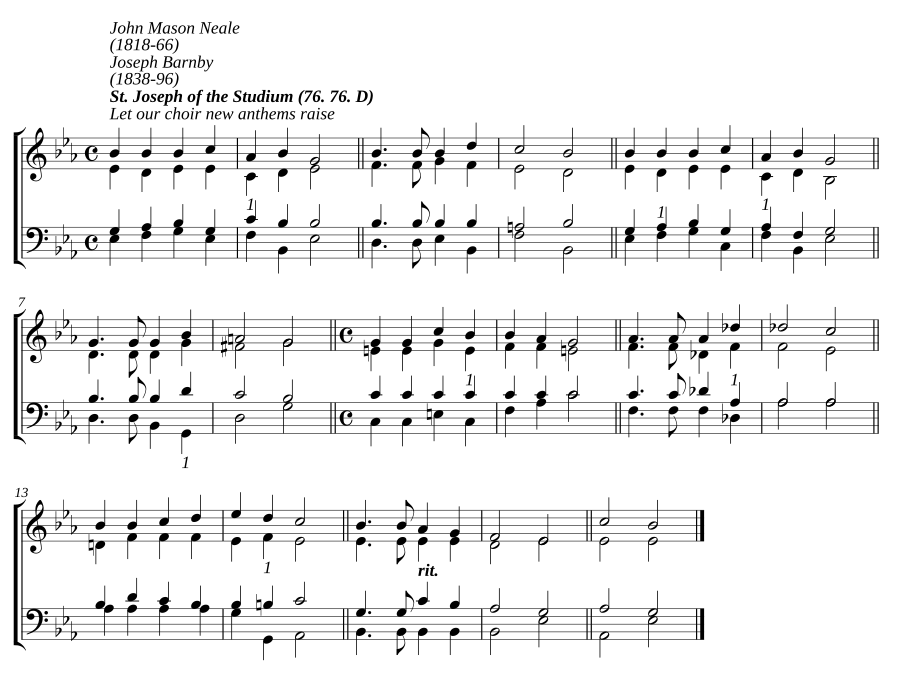 Let our choir new anthems raise