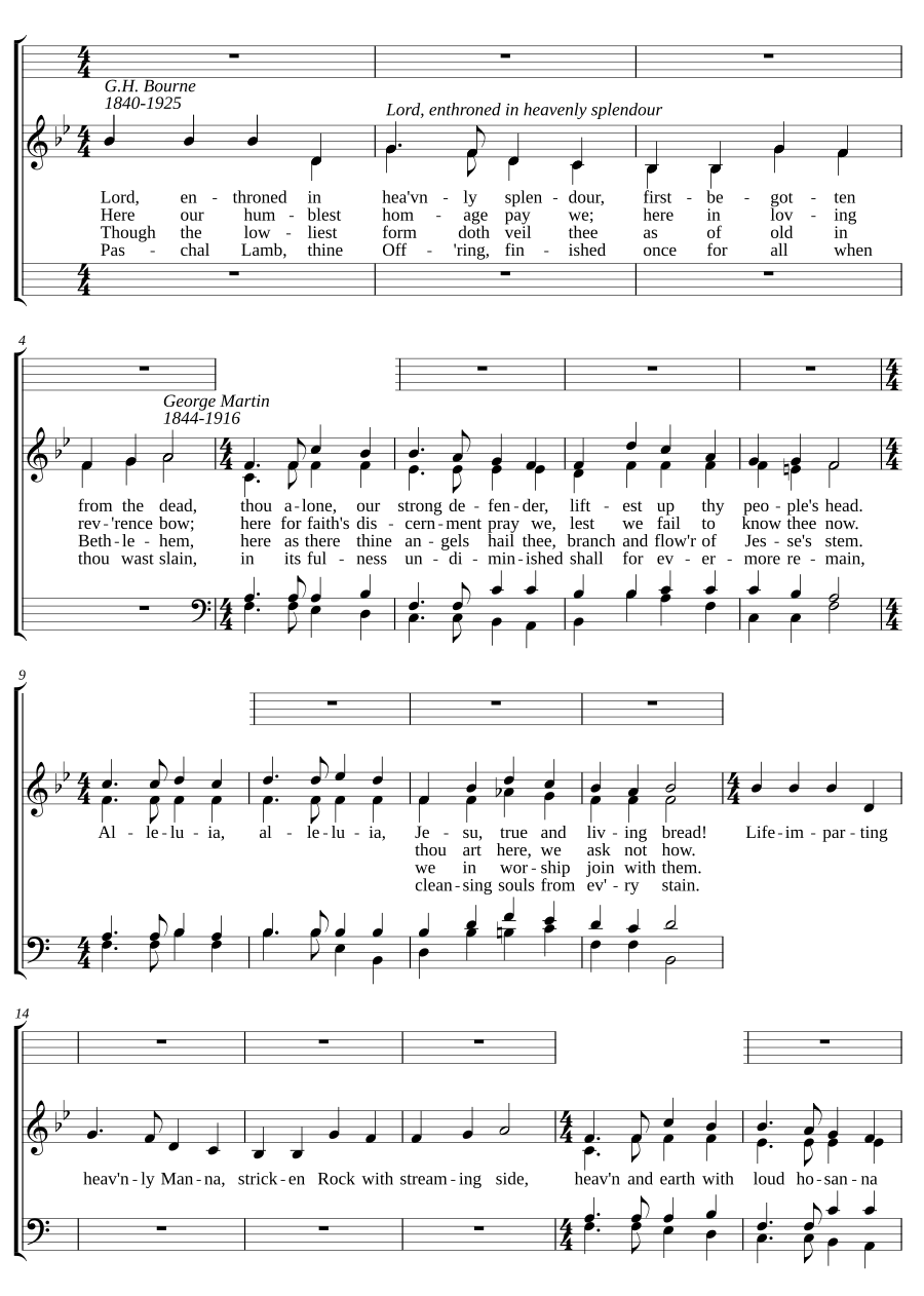 Lord, enthroned in heavenly splendour