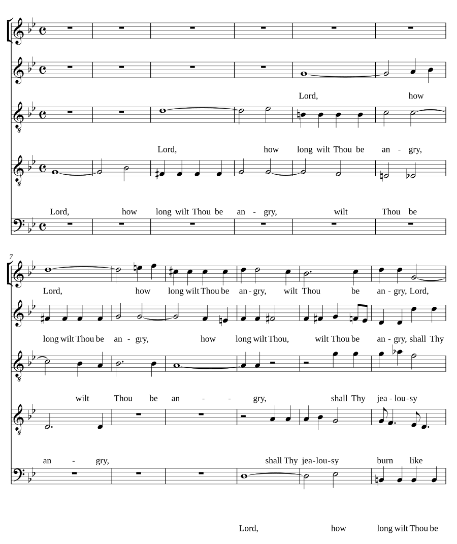 Lord, how long wilt Thou be angry, Z 25