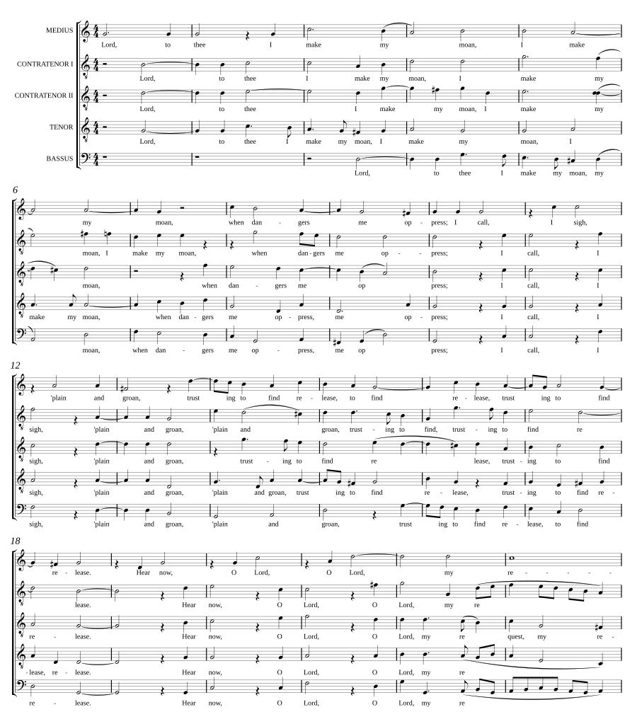 Lord, to thee I make my moan