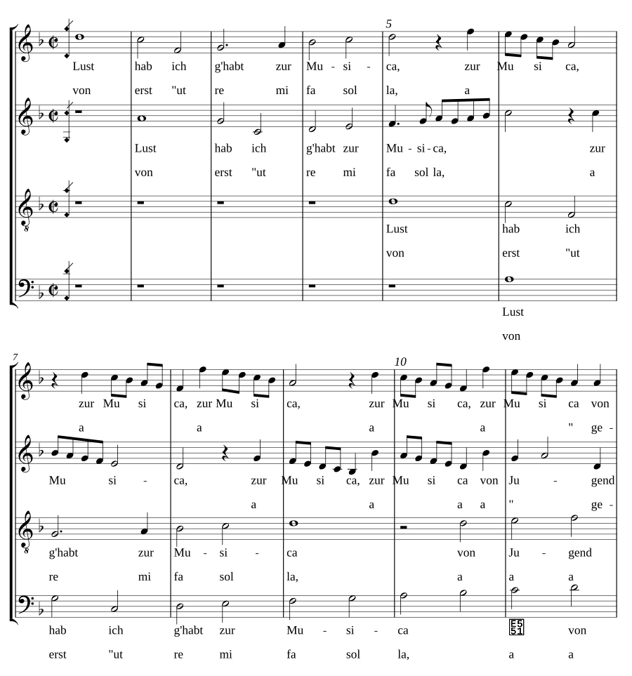Lust hab ich ghabt zur Musica