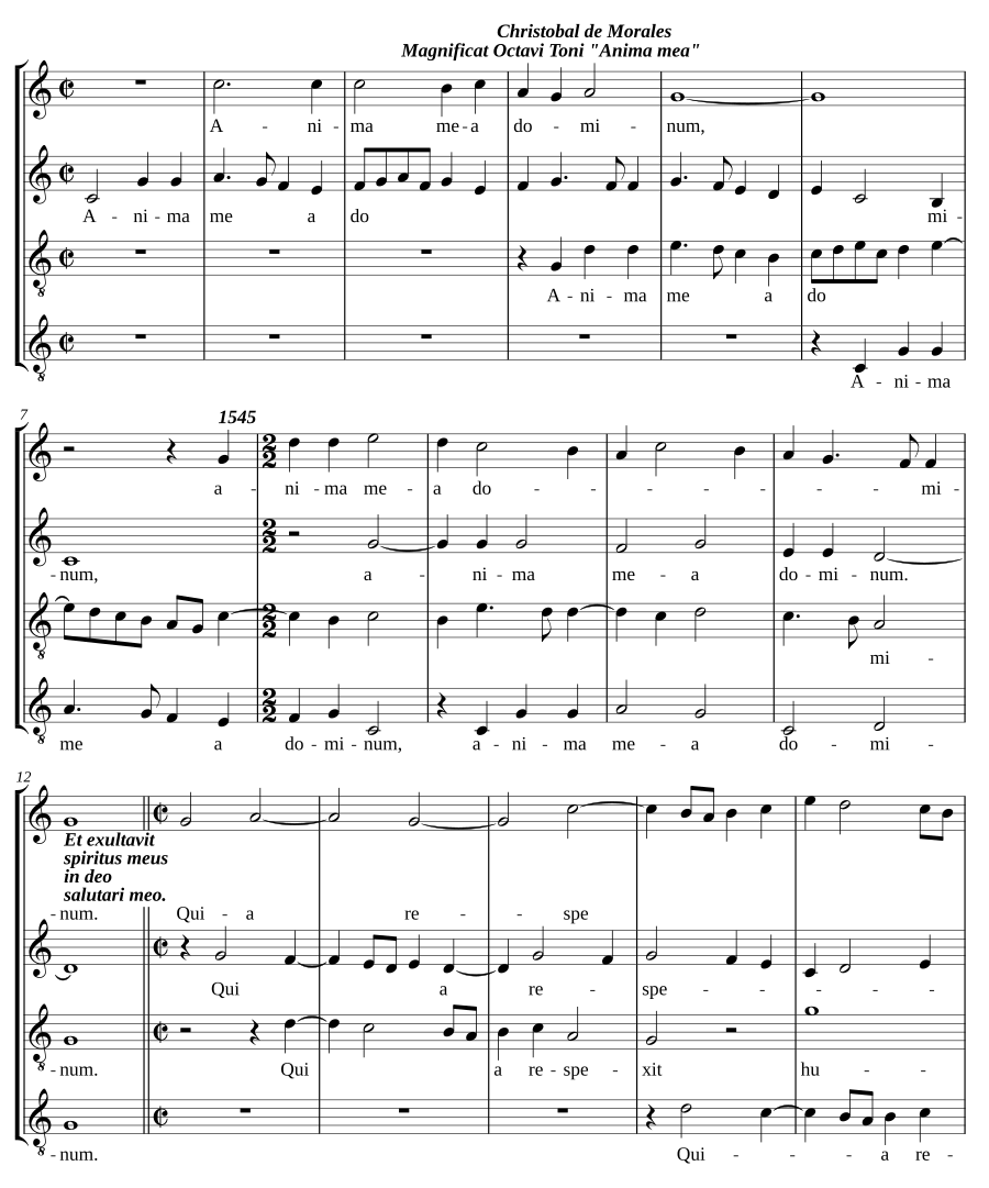 Magnificat Octavi Toni 'Anima mea'