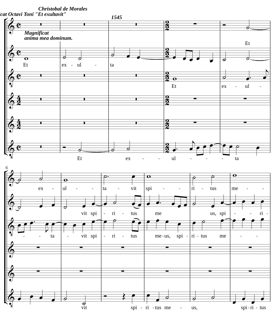 Magnificat Octavi Toni 'Et exultavit'