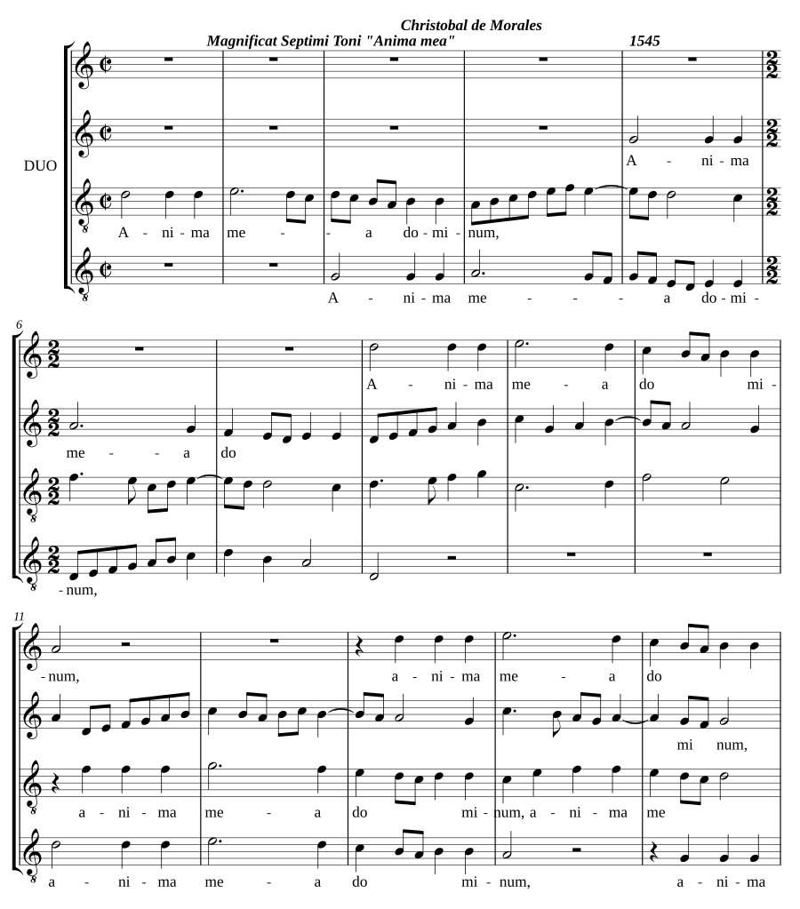 Magnificat Septimi Toni 'Anima mea'