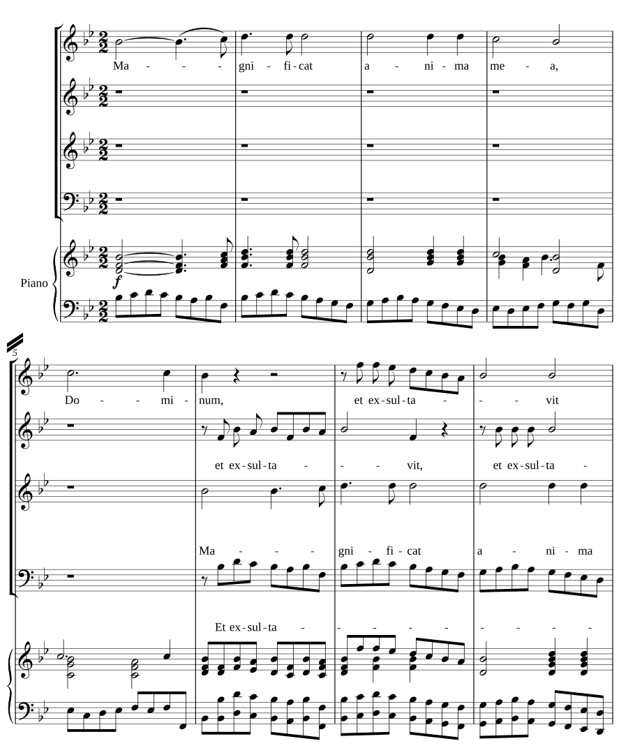 Magnificat a 4 in B flat