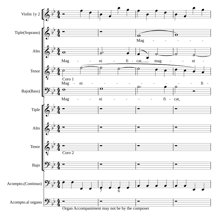 Magnificat a 8 con violines