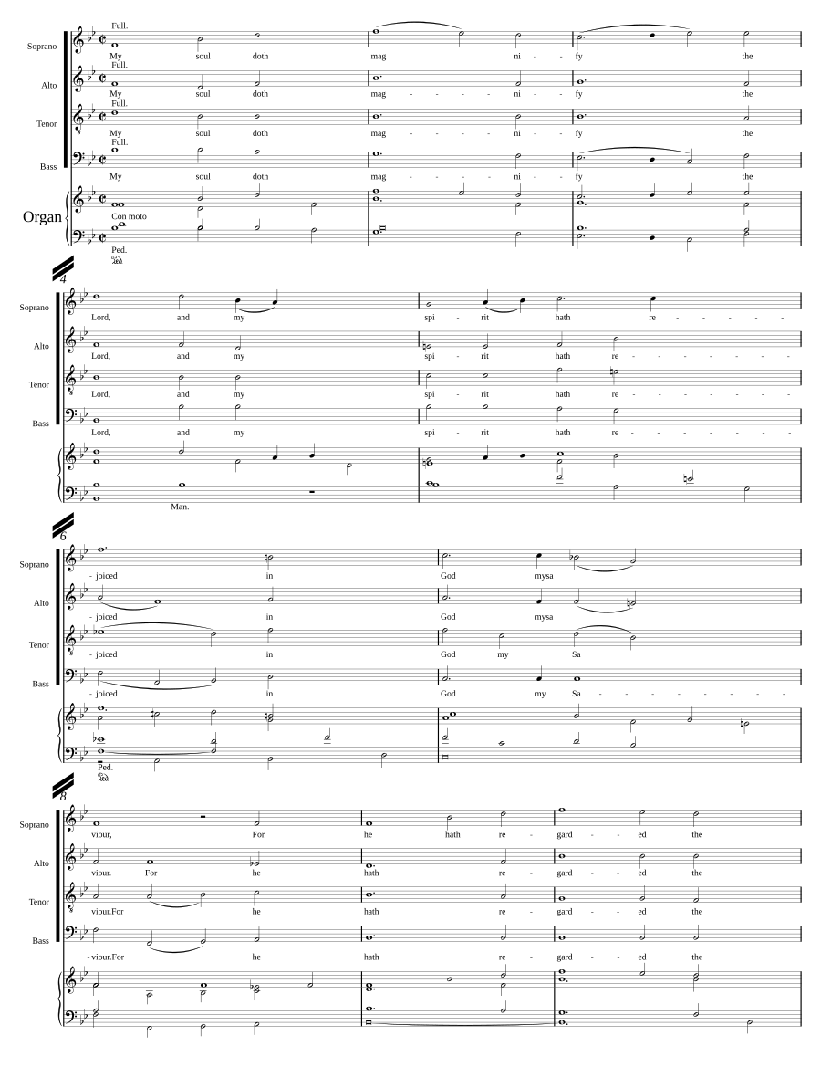 Magnificat and Nunc Dimittis in B flat