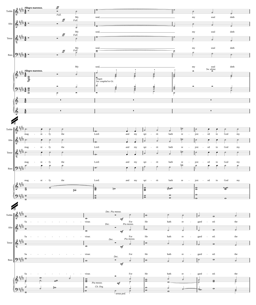 Magnificat and Nunc Dimittis in E