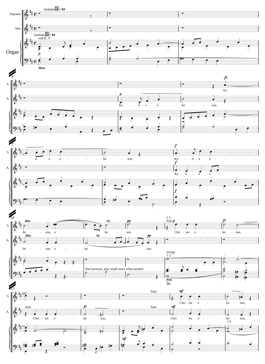 Missa Salve Regina (a 2)