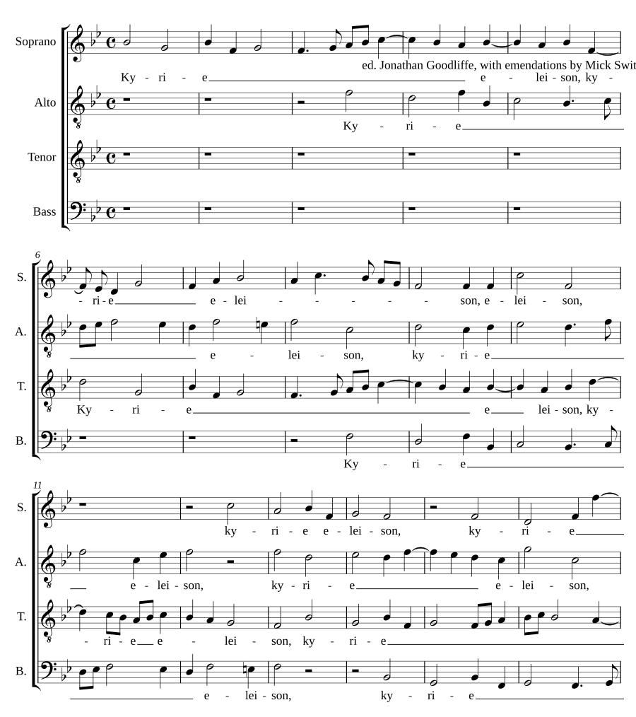 Missa a 4 de quinto tono punto bajo