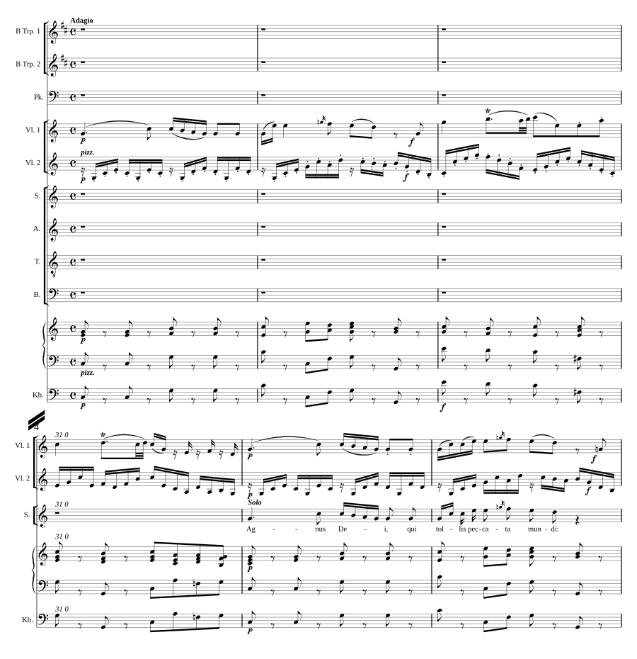 Missa brevis in C Major, KV 259 'Organ solo'