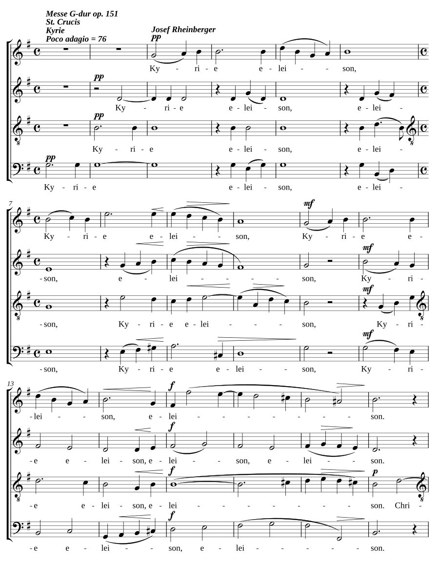 Missa in G, op. 151 St. Crucis