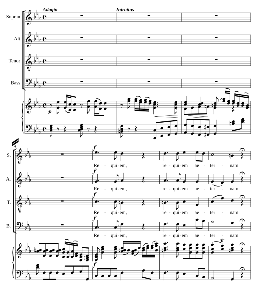 Missa pro defunctis in c