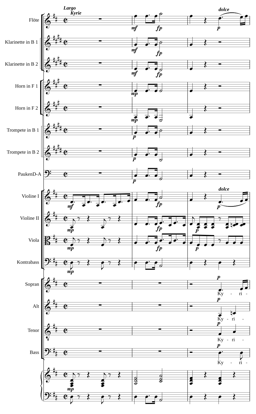 Missa solemnis in D