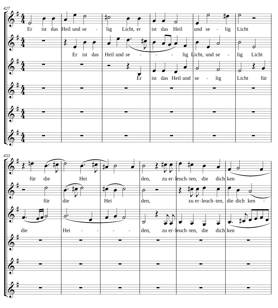 Musikalische Exequien: Part I, No. 21 - Er ist das Heil und selig Licht