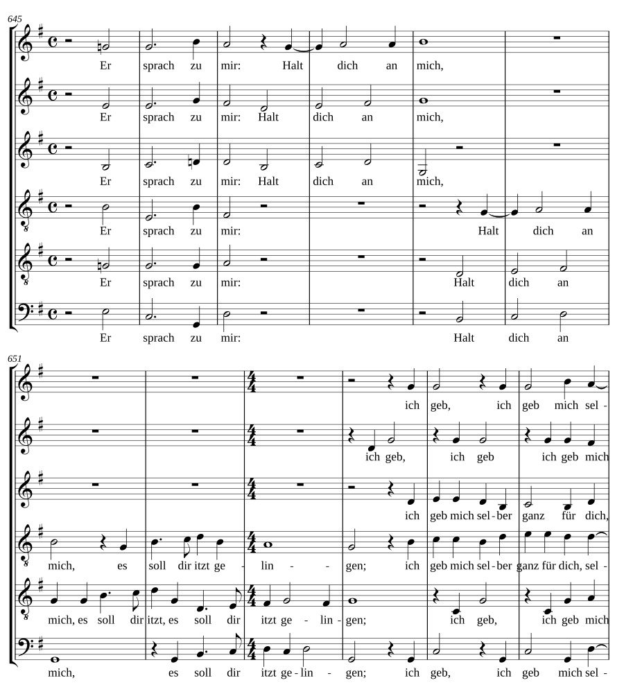 Musikalische Exequien: Part I, No. 27 - Er sprach zu mir