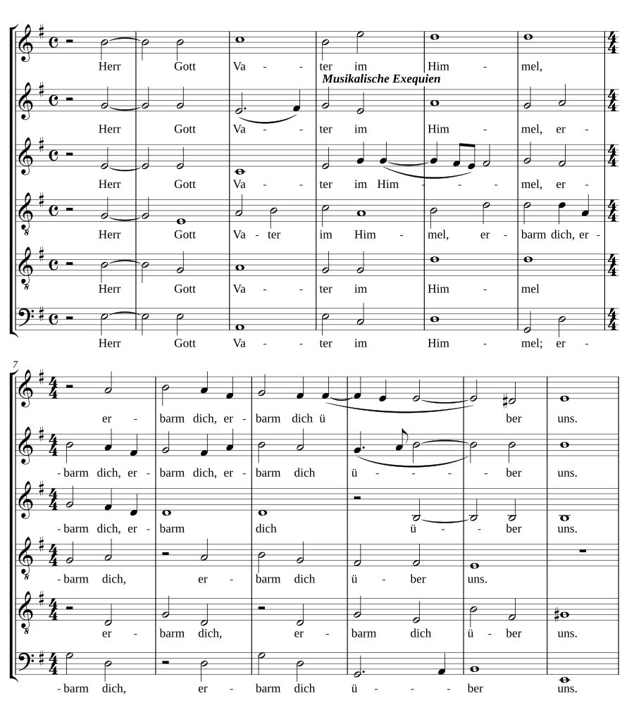Musikalische Exequien: Part I, No. 3 - Herr Gott, Vater im Himmel