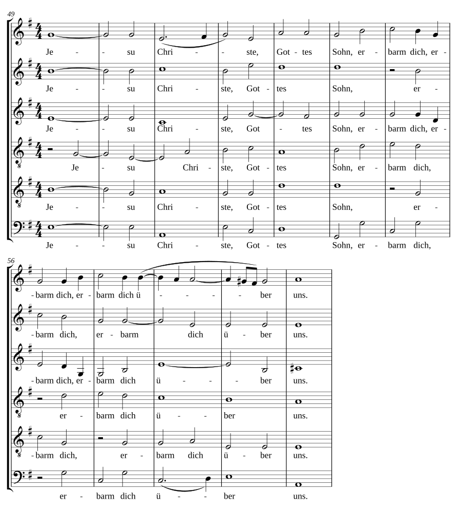 Musikalische Exequien: Part I, No. 5 - Jesu Christe, Gottes Sohn