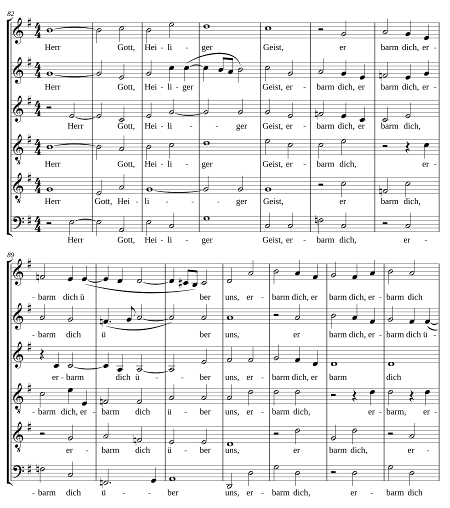 Musikalische Exequien: Part I, No. 7 - Herr Gott, Heiliger Geist