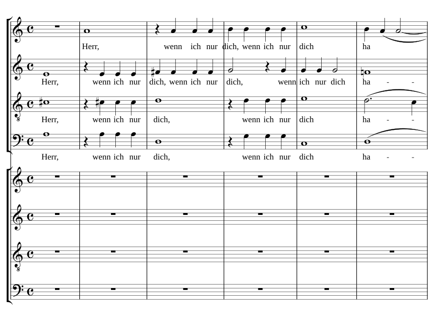 Musikalische Exequien: Part II - Herr, wenn ich nur dich habe