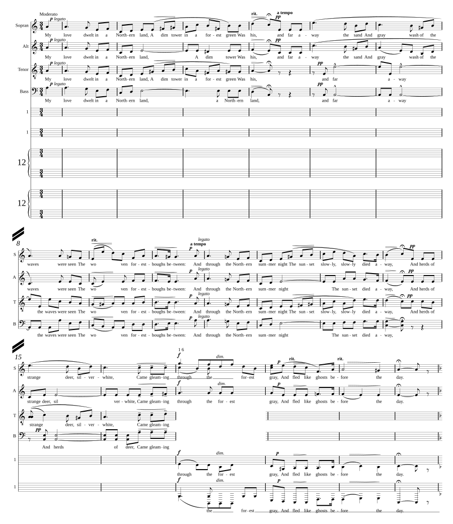 My love dwelt in a northern land, Op. 18, No. 3