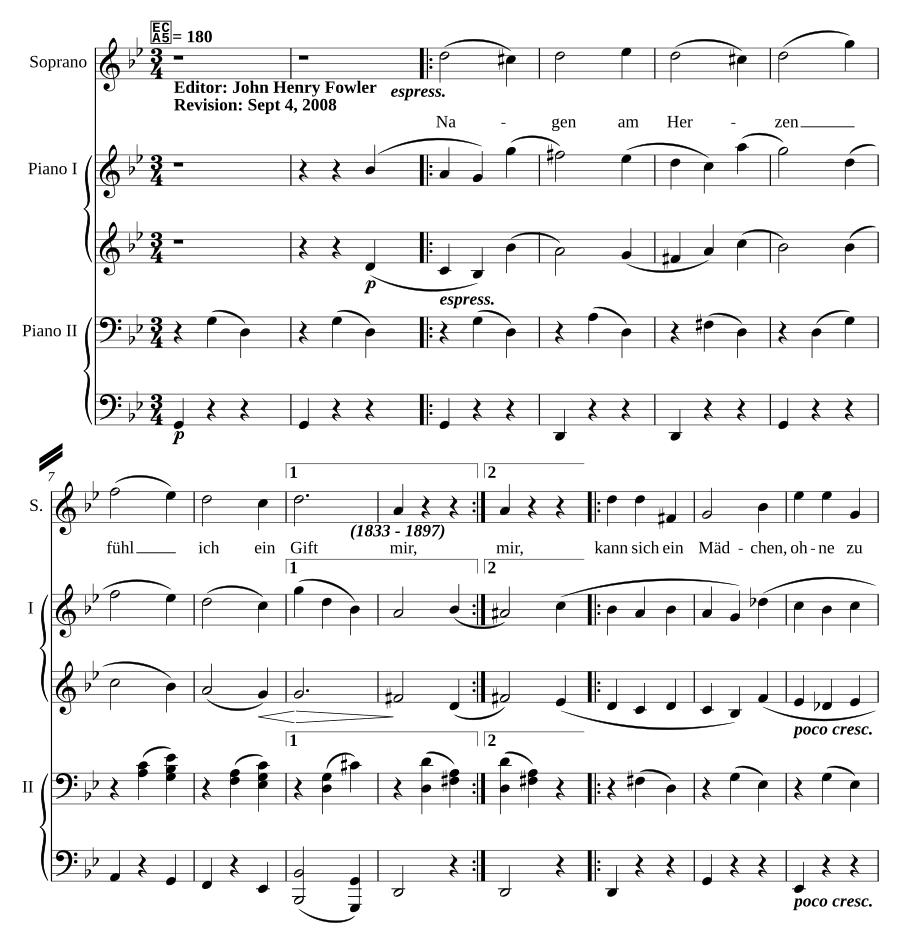 Nagen am Herzen fühl ich ein Gift, Op. 65, No. 9