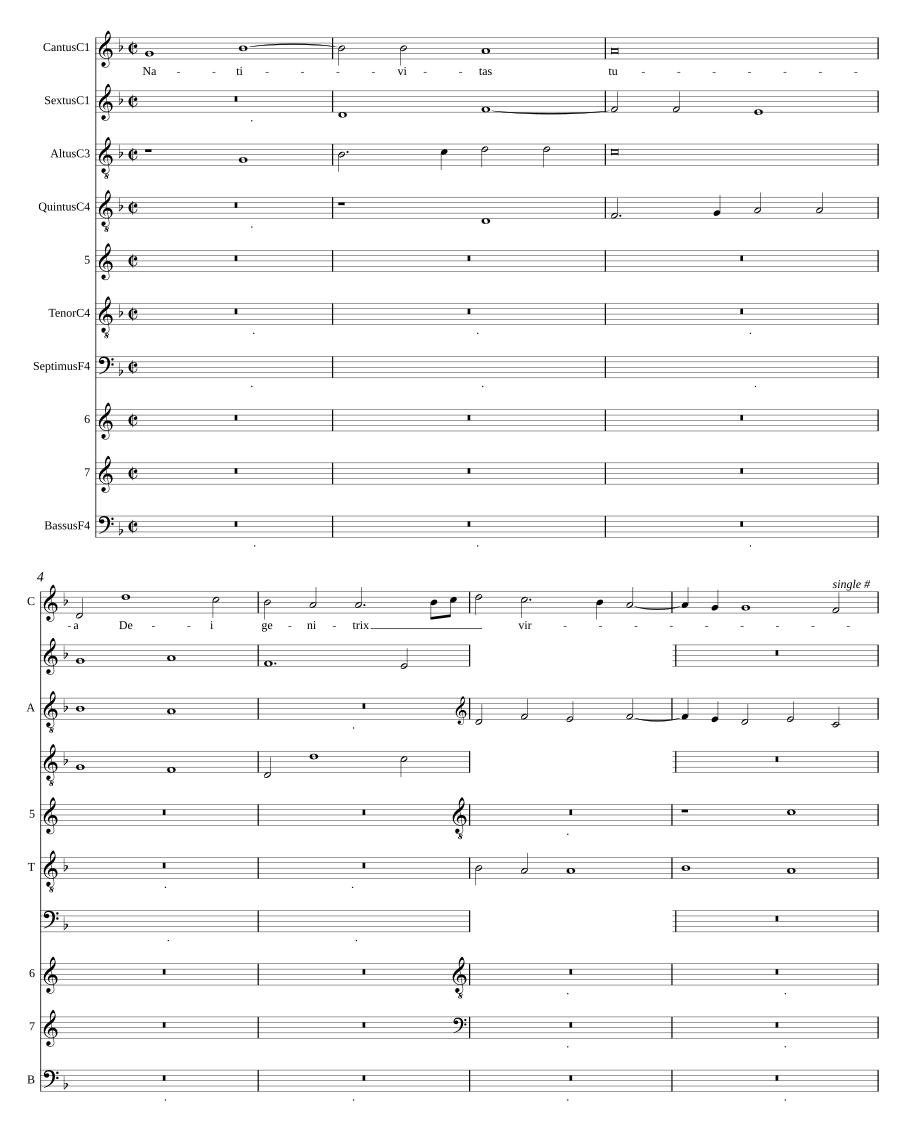 Nativitas tua Dei genitrix a 7