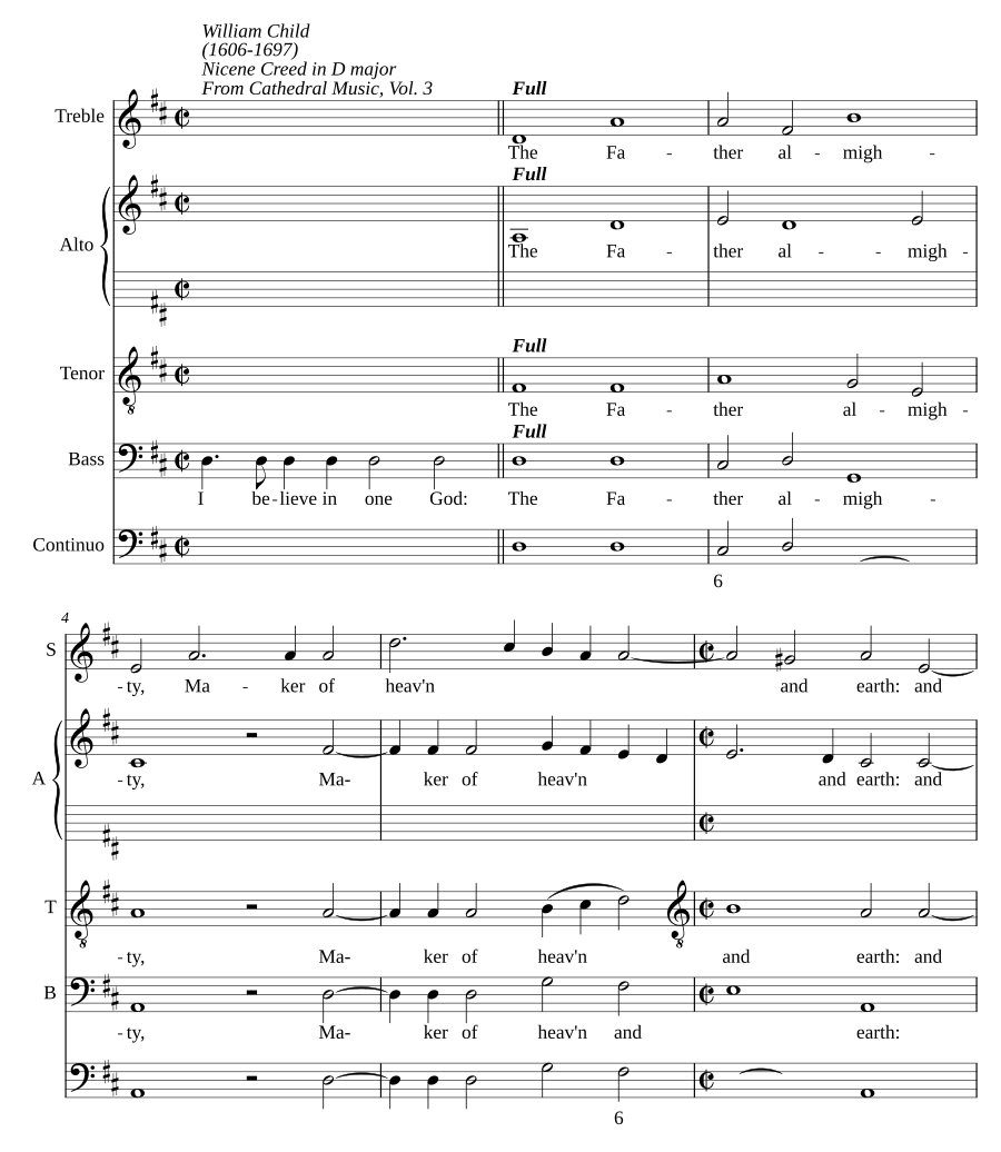 Nicene Creed in D major