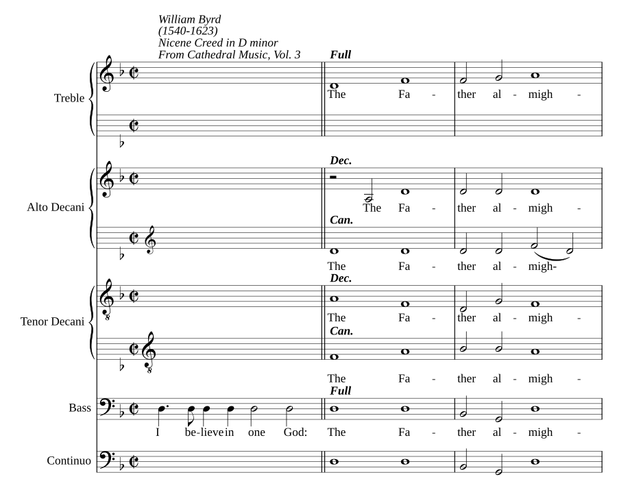 Nicene Creed in D minor