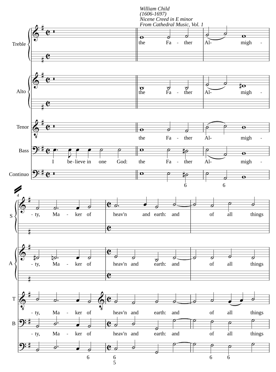 Nicene Creed in E minor