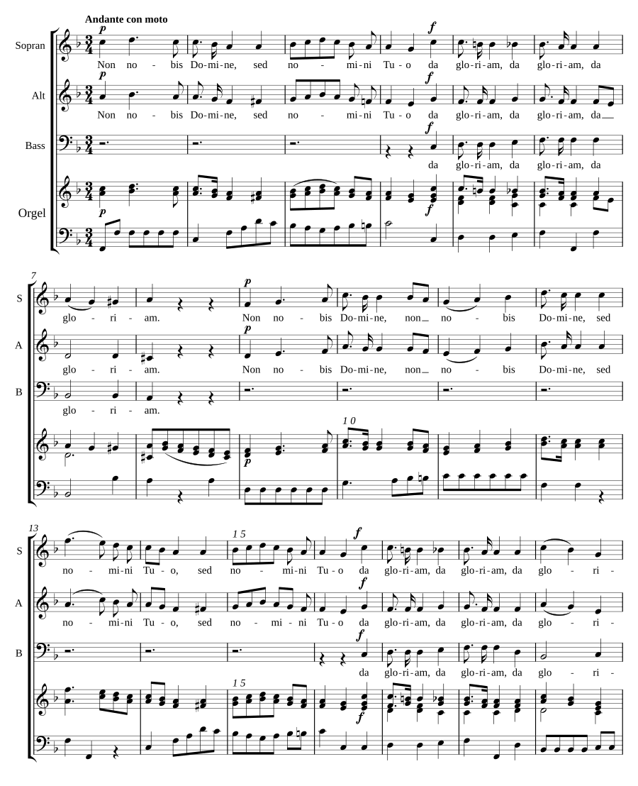 Non nobis Domine, Op. 296, No. 3