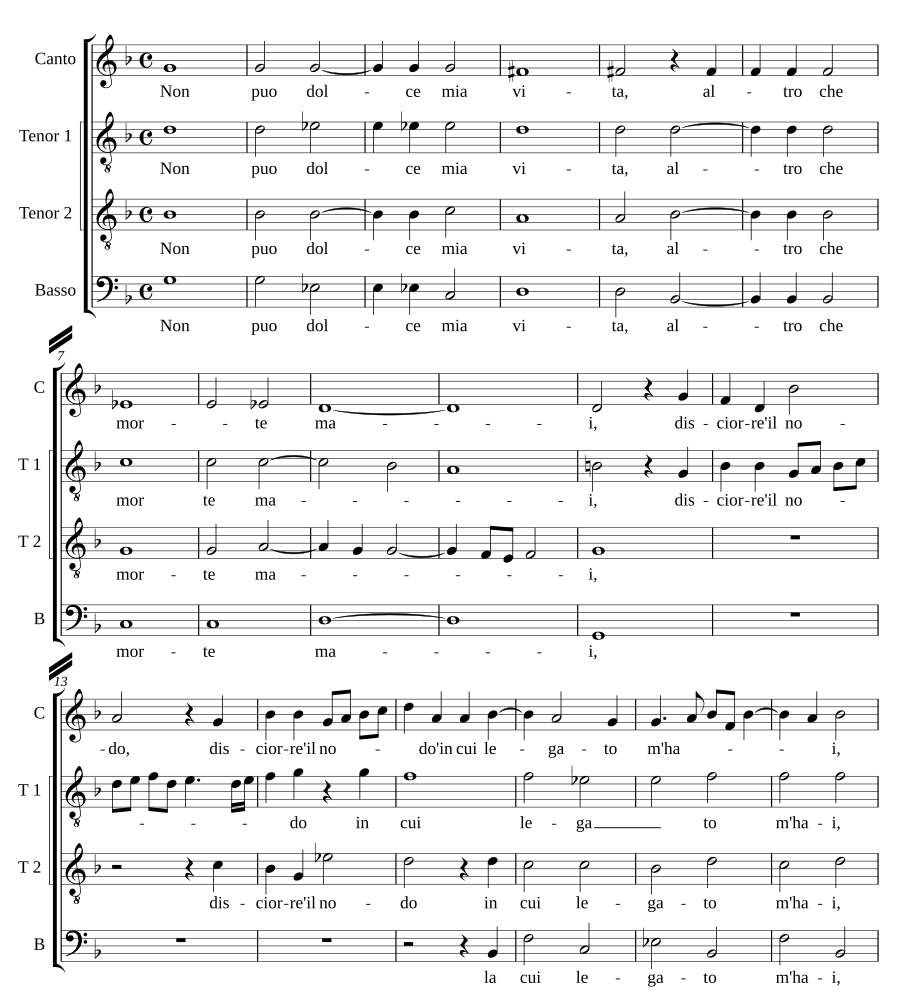Non può dolce mia vita