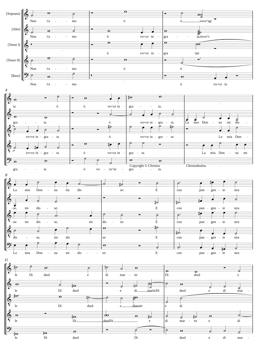 Non t'amo, o voce ingrata