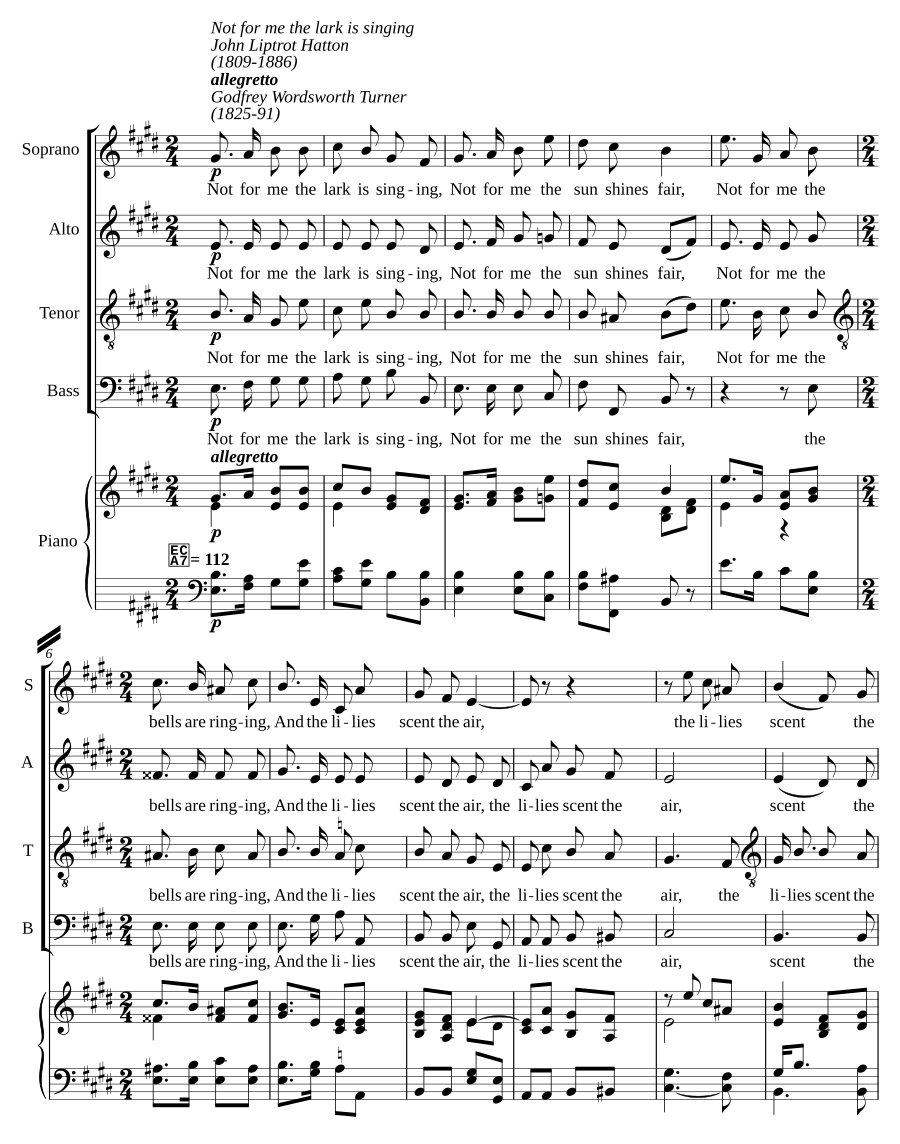 Not for me the lark is singing