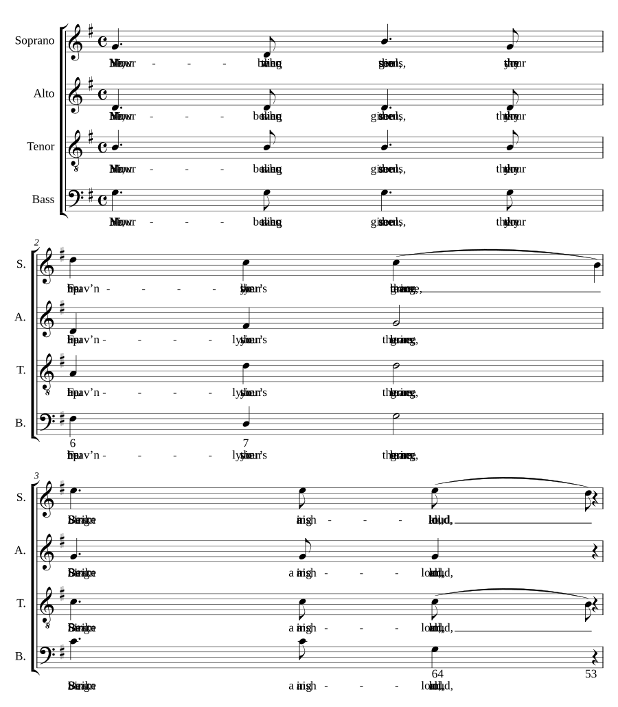 Now begin the heavenly theme (Burton)