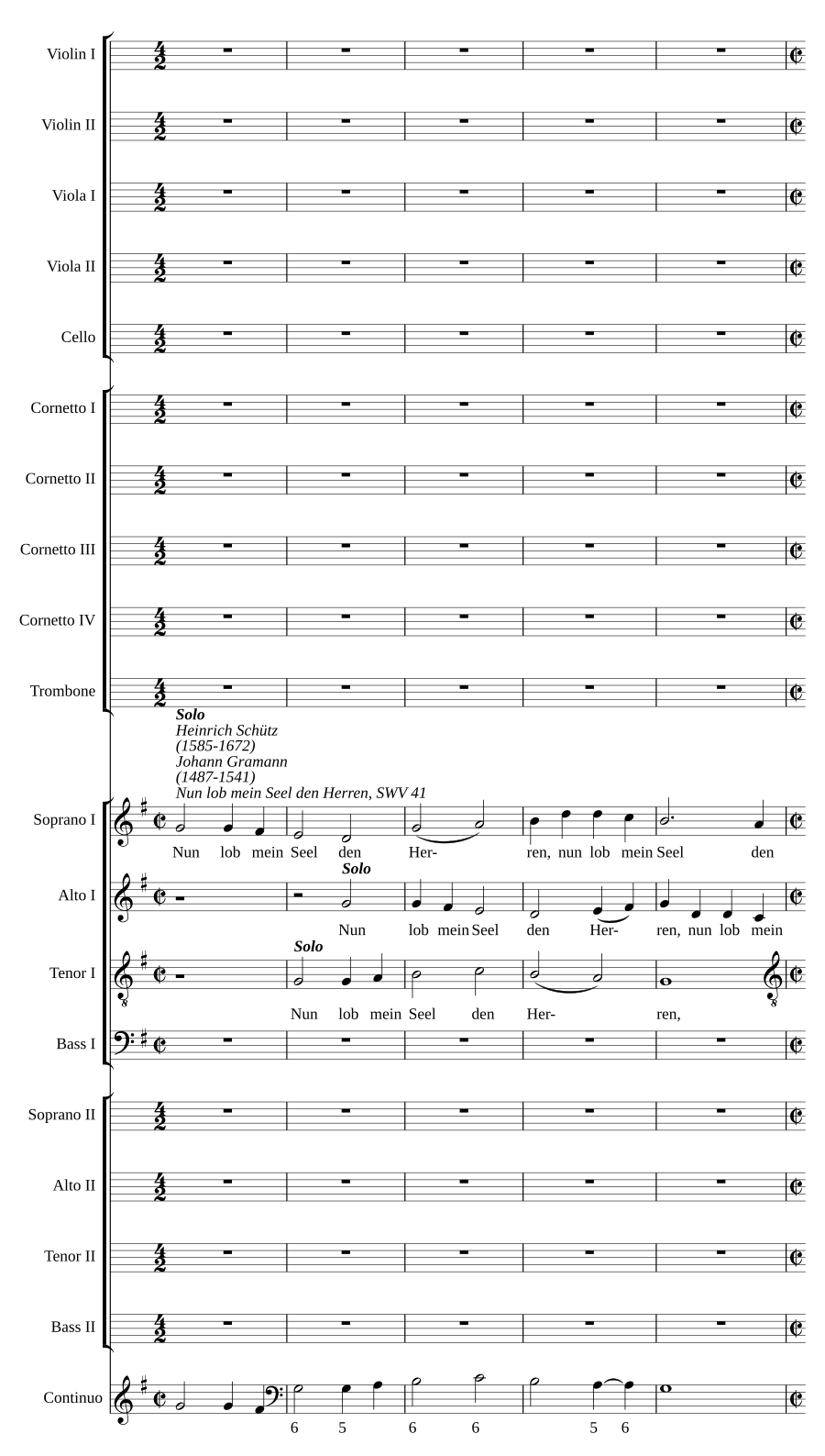 Nun lob, mein Seel, den Herren (Canzon), SWV 41