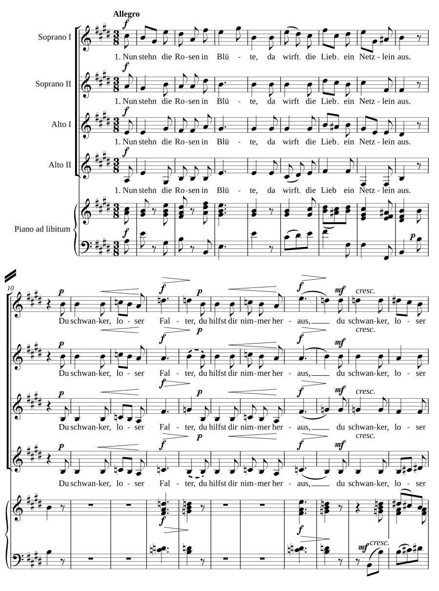 Nun stehn die Rosen, Op. 44, No. 7