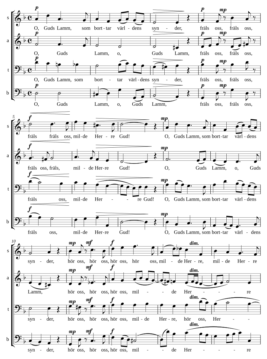 O, Guds Lamm (Agnus Dei)
