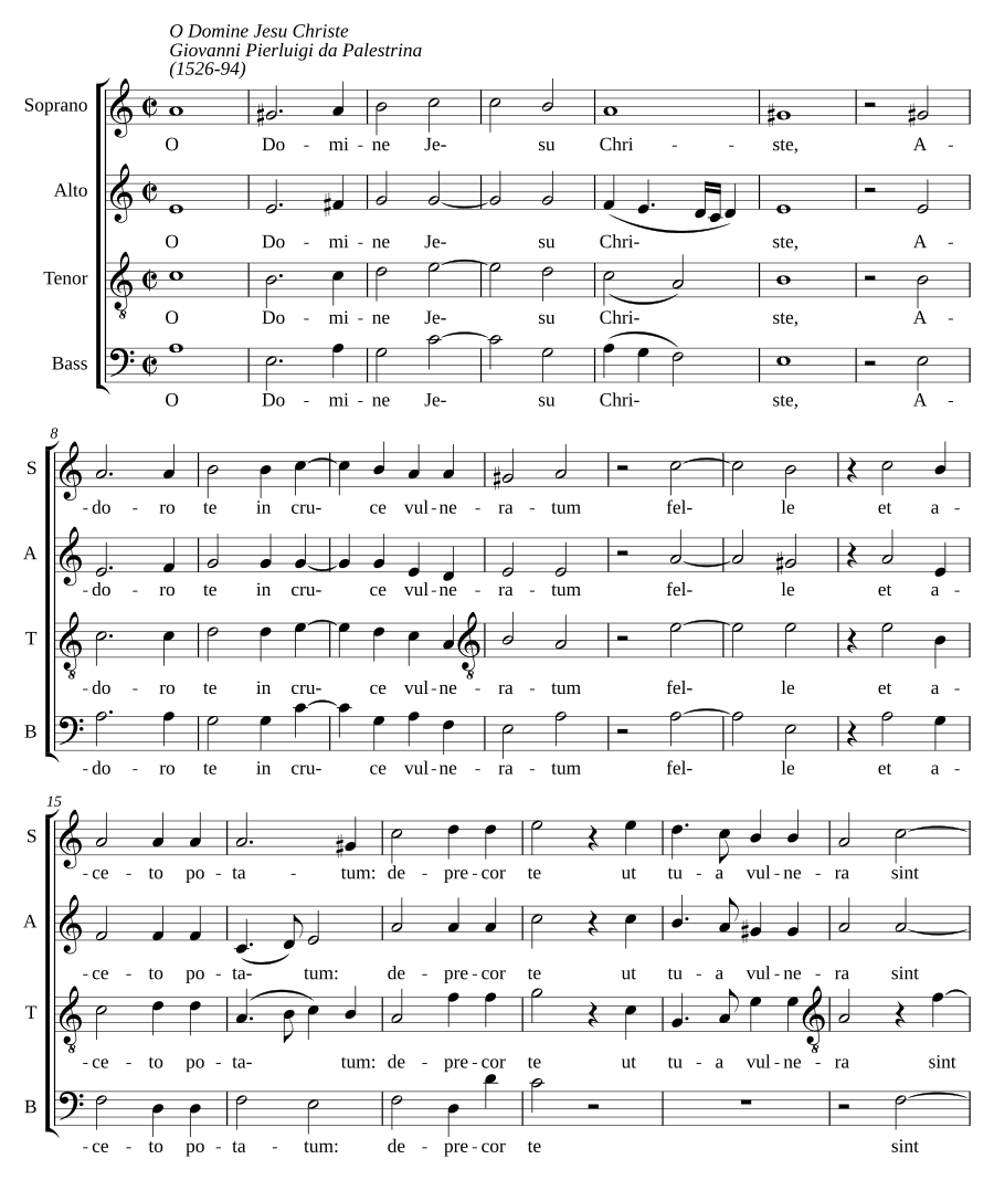 O Domine Jesu Christe a 4