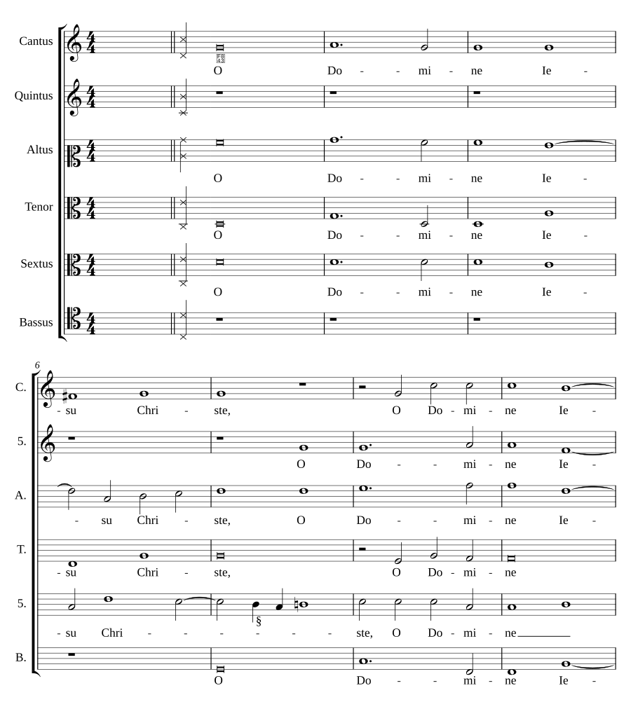 O Domine Jesu Christe a 6