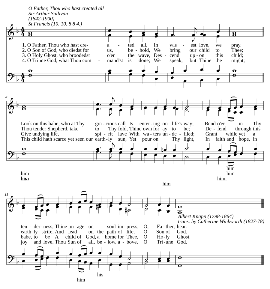 O Father, Thou who hast created all
